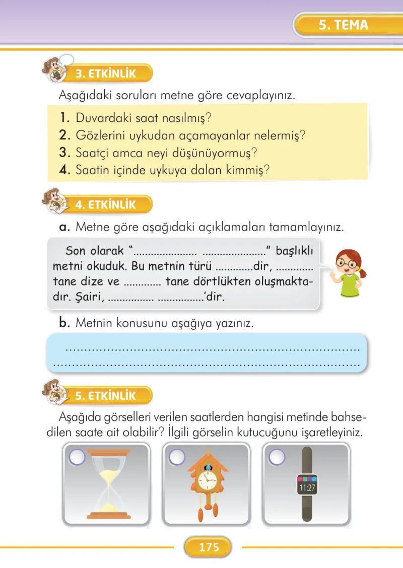 2. Sınıf Türkçe Ders Kitabı Cevapları İlke Yayınları Sayfa 175