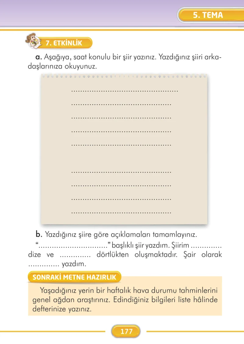 2. Sınıf Türkçe Ders Kitabı Cevapları İlke Yayınları Sayfa 177