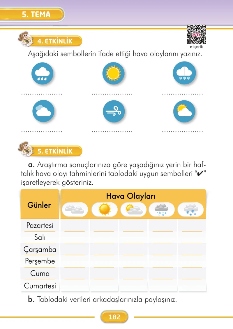 2. Sınıf Türkçe Ders Kitabı Cevapları İlke Yayınları Sayfa 182
