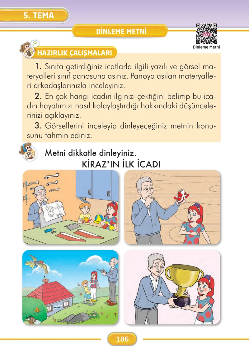 2. Sınıf Türkçe Ders Kitabı Cevapları İlke Yayınları Sayfa 186