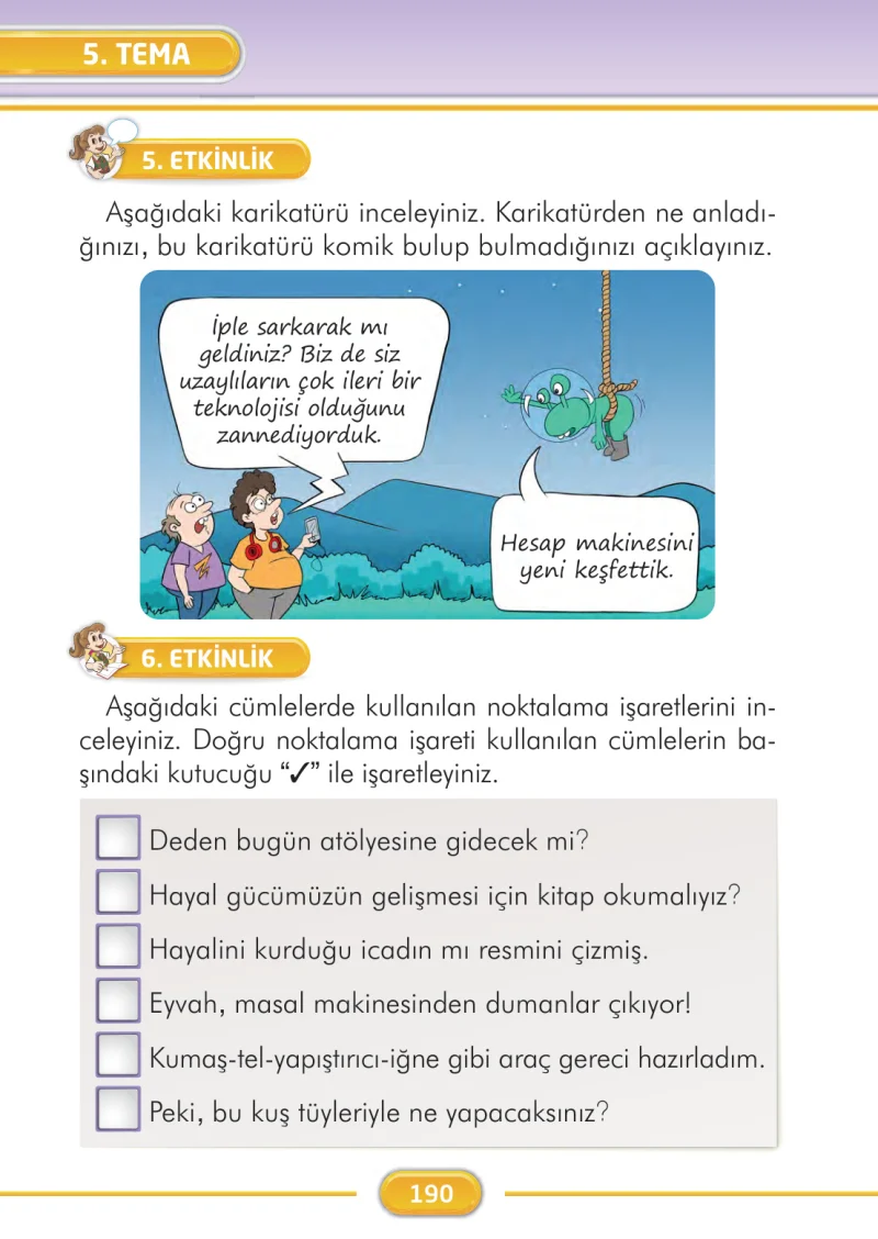 2. Sınıf Türkçe Ders Kitabı Cevapları İlke Yayınları Sayfa 190