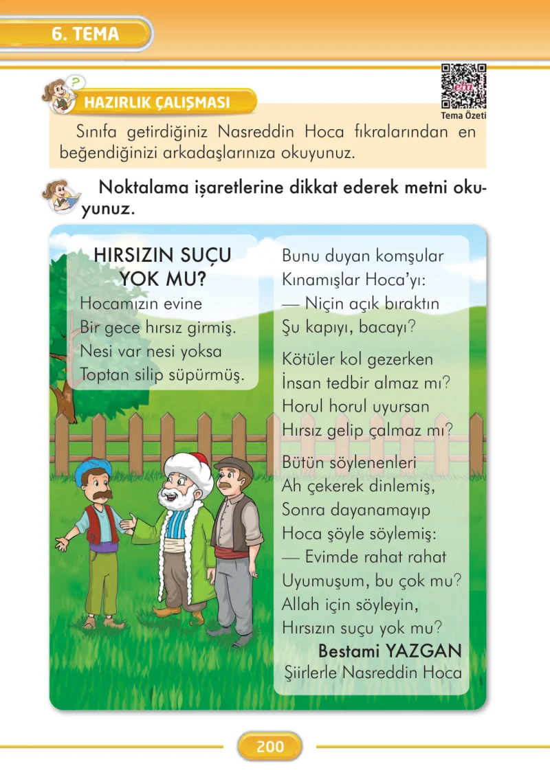 2. Sınıf Türkçe Ders Kitabı Cevapları İlke Yayınları Sayfa 200