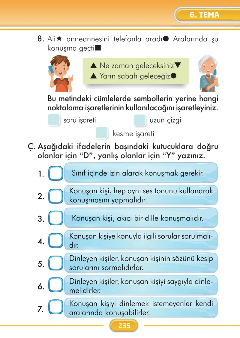 2. Sınıf Türkçe Ders Kitabı Cevapları İlke Yayınları Sayfa 235