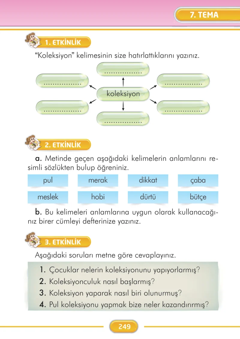 2. Sınıf Türkçe Ders Kitabı Cevapları İlke Yayınları Sayfa 249
