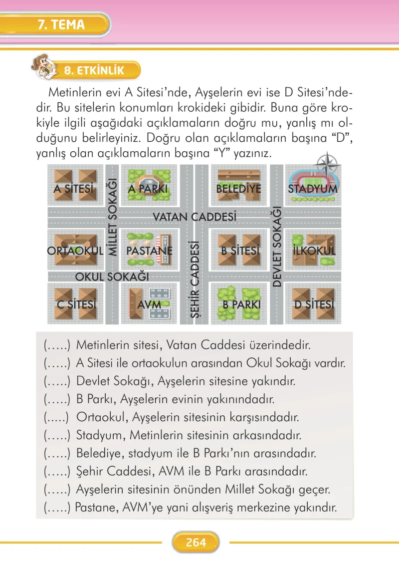 2. Sınıf Türkçe Ders Kitabı Cevapları İlke Yayınları Sayfa 264