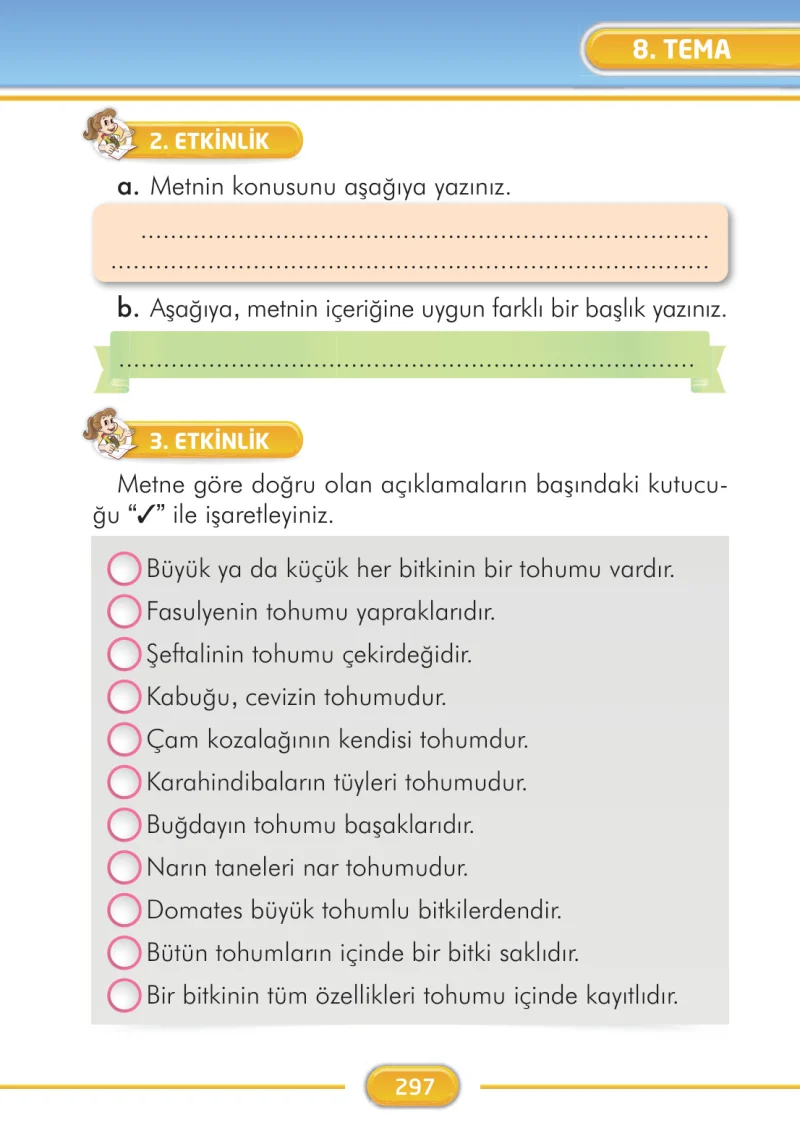 2. Sınıf Türkçe Ders Kitabı Cevapları İlke Yayınları Sayfa 297