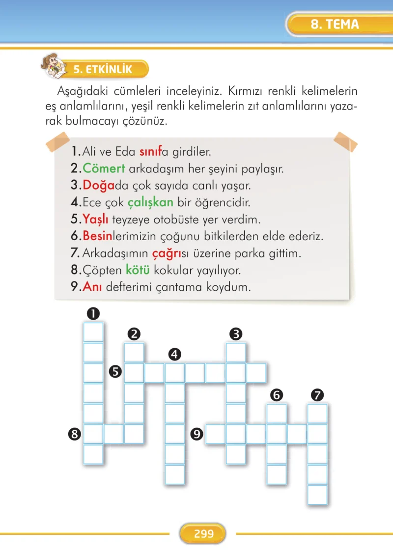 2. Sınıf Türkçe Ders Kitabı Cevapları İlke Yayınları Sayfa 299
