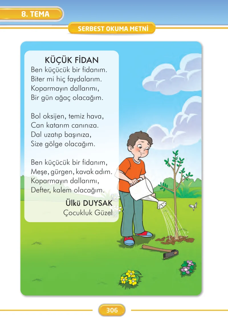 2. Sınıf Türkçe Ders Kitabı Cevapları İlke Yayınları Sayfa 306