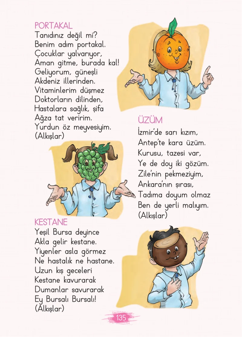 2. Sınıf Türkçe Ders Kitabı Cevapları Koza Yayınları Sayfa 135