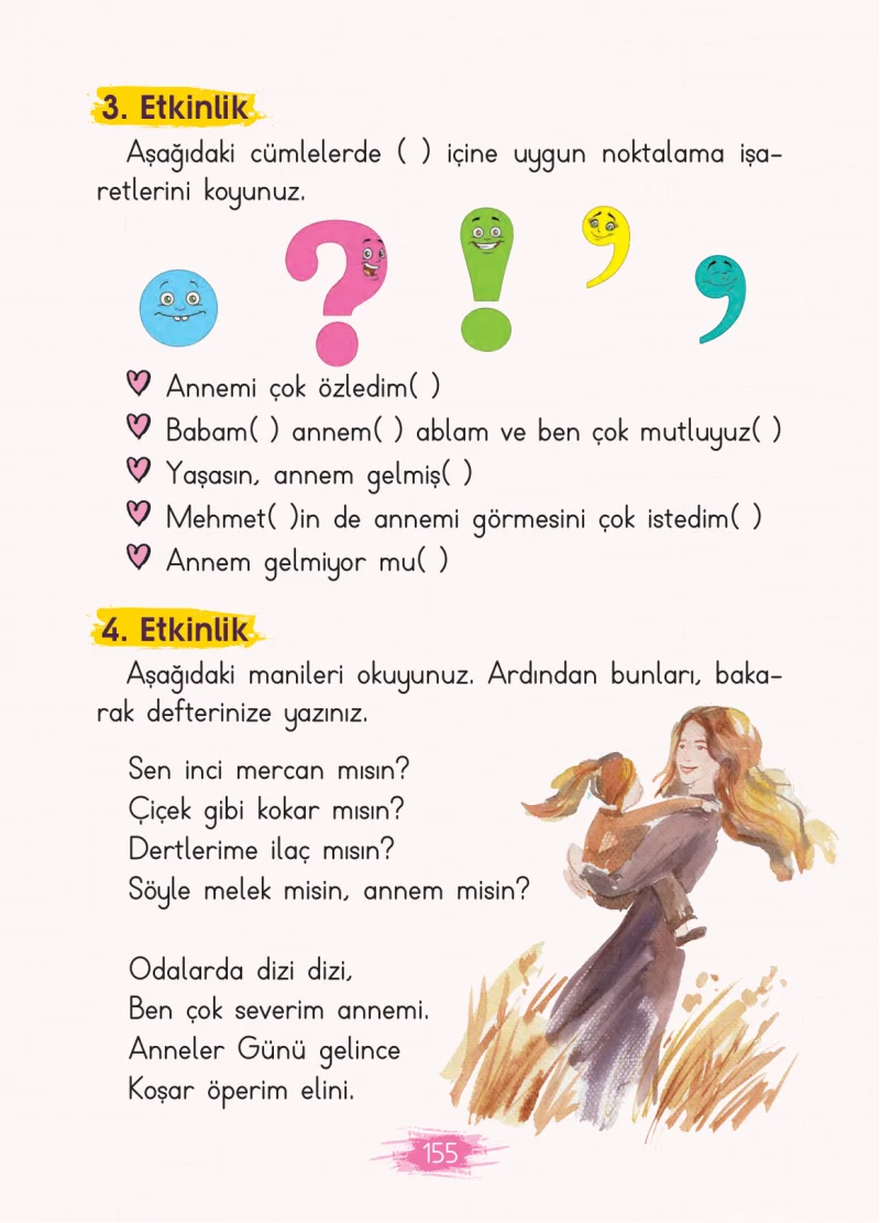 2. Sınıf Türkçe Ders Kitabı Cevapları Koza Yayınları Sayfa 155