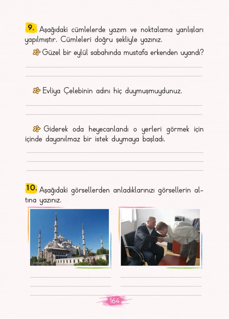 2. Sınıf Türkçe Ders Kitabı Cevapları Koza Yayınları Sayfa 164