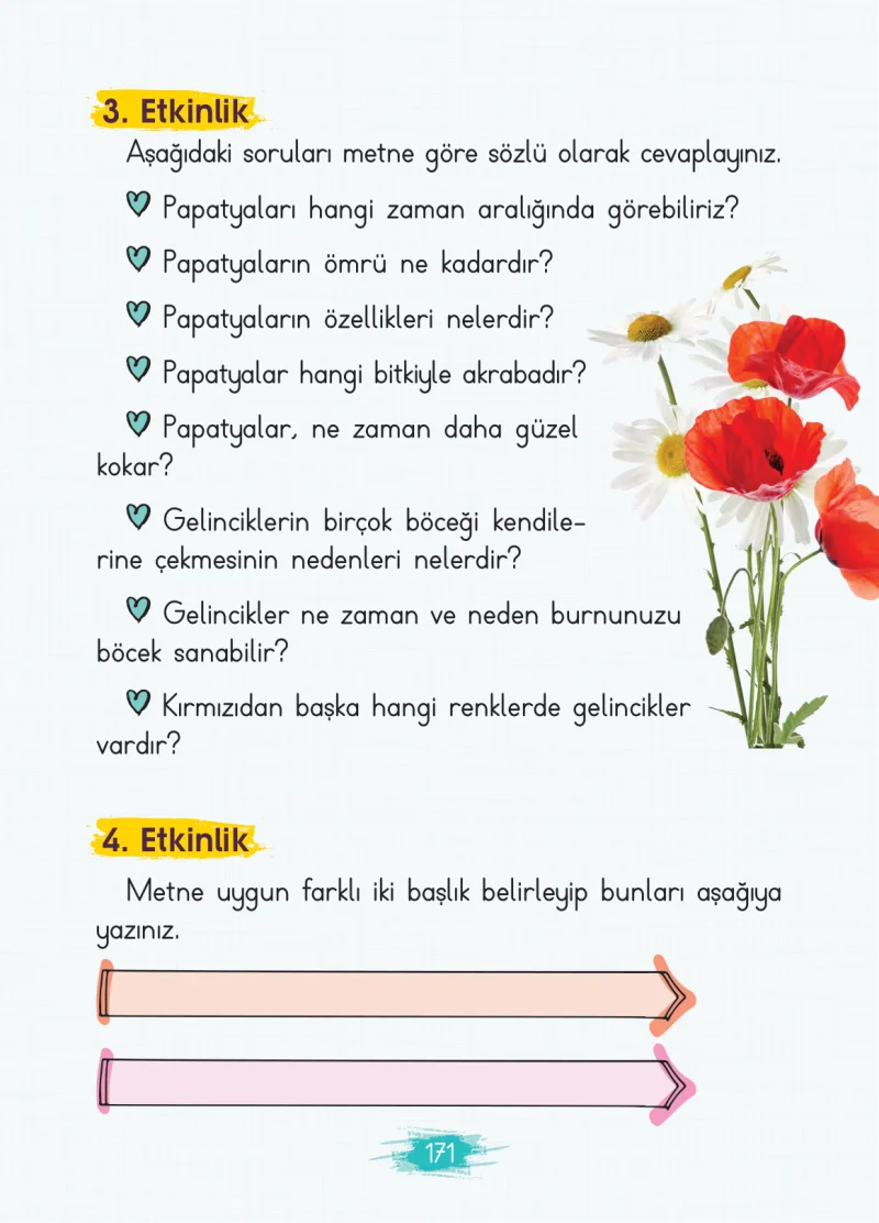 2. Sınıf Türkçe Ders Kitabı Cevapları Koza Yayınları Sayfa 171