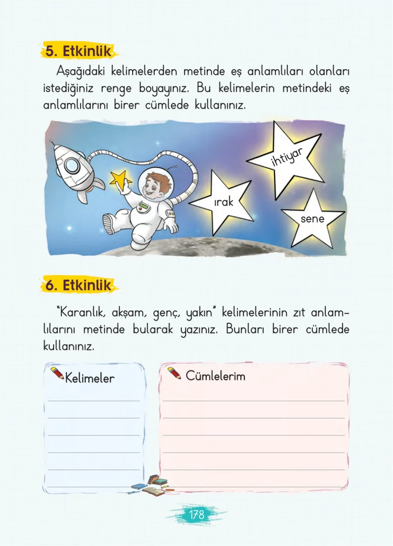 2. Sınıf Türkçe Ders Kitabı Cevapları Koza Yayınları Sayfa 178