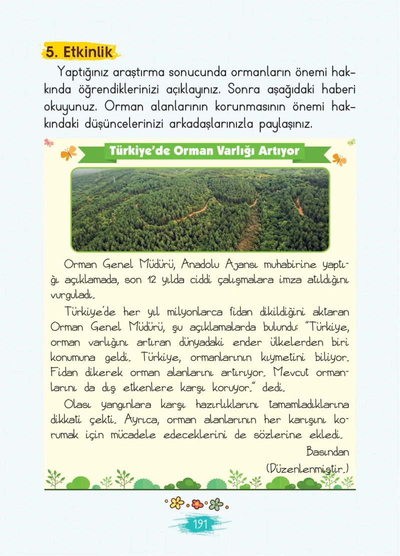 2. Sınıf Türkçe Ders Kitabı Cevapları Koza Yayınları Sayfa 191