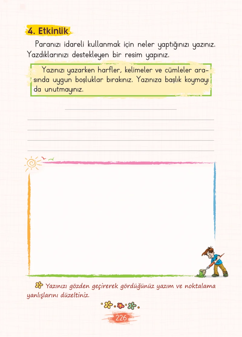2. Sınıf Türkçe Ders Kitabı Cevapları Koza Yayınları Sayfa 226