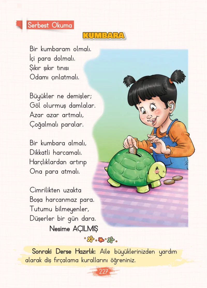 2. Sınıf Türkçe Ders Kitabı Cevapları Koza Yayınları Sayfa 227
