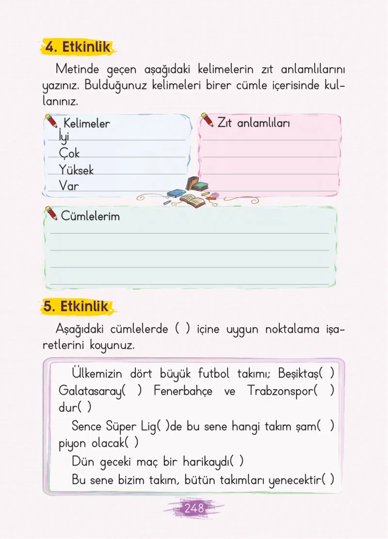 2. Sınıf Türkçe Ders Kitabı Cevapları Koza Yayınları Sayfa 248