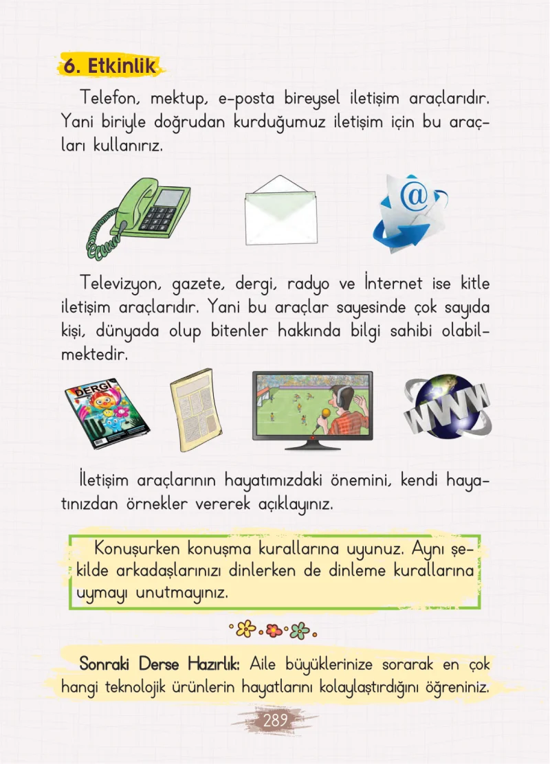 2. Sınıf Türkçe Ders Kitabı Cevapları Koza Yayınları Sayfa 289