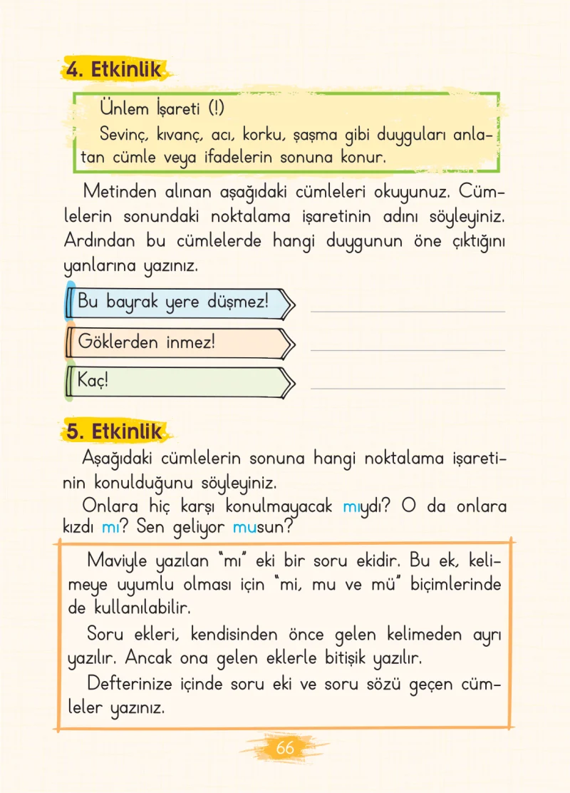 2. Sınıf Türkçe Ders Kitabı Cevapları Koza Yayınları Sayfa 66