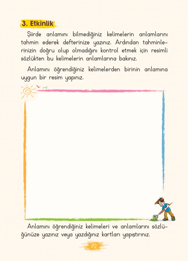 2. Sınıf Türkçe Ders Kitabı Cevapları Koza Yayınları Sayfa 72