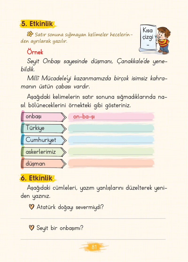 2. Sınıf Türkçe Ders Kitabı Cevapları Koza Yayınları Sayfa 81