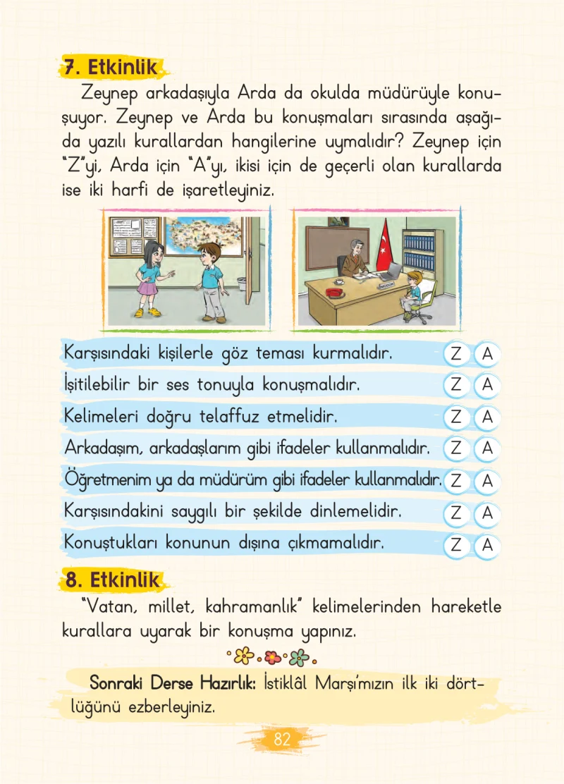 2. Sınıf Türkçe Ders Kitabı Cevapları Koza Yayınları Sayfa 82