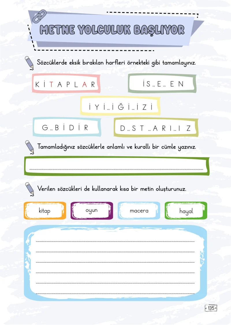 2. Sınıf Türkçe Ders Kitabı Cevapları Meb Yayınları 1. Kitap Sayfa 135