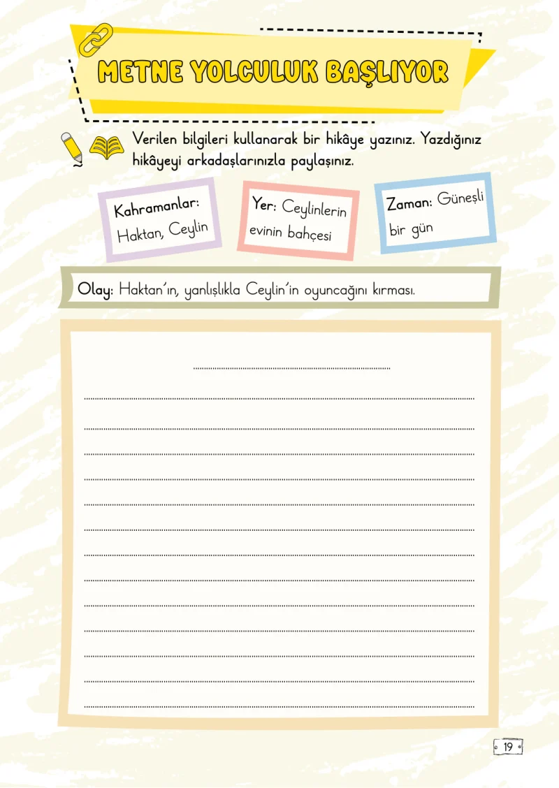 2. Sınıf Türkçe Ders Kitabı Cevapları Meb Yayınları 1. Kitap Sayfa 19