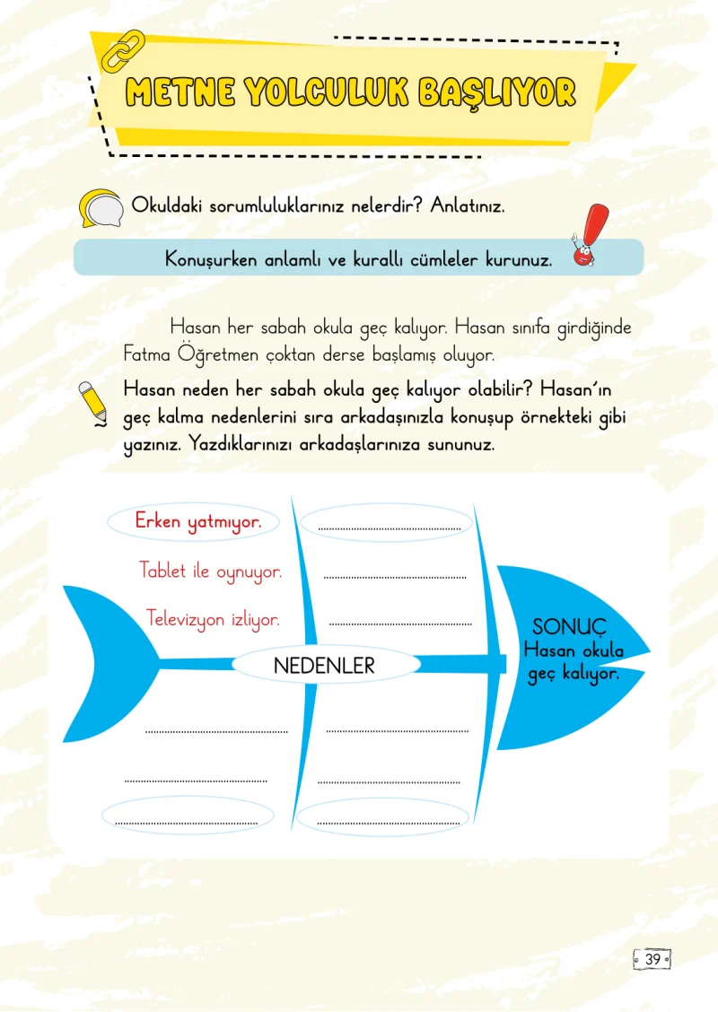 2. Sınıf Türkçe Ders Kitabı Cevapları Meb Yayınları 1. Kitap Sayfa 39