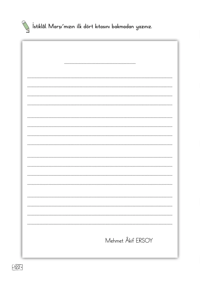 2. Sınıf Türkçe Ders Kitabı Cevapları Meb Yayınları 2. Kitap Sayfa 122
