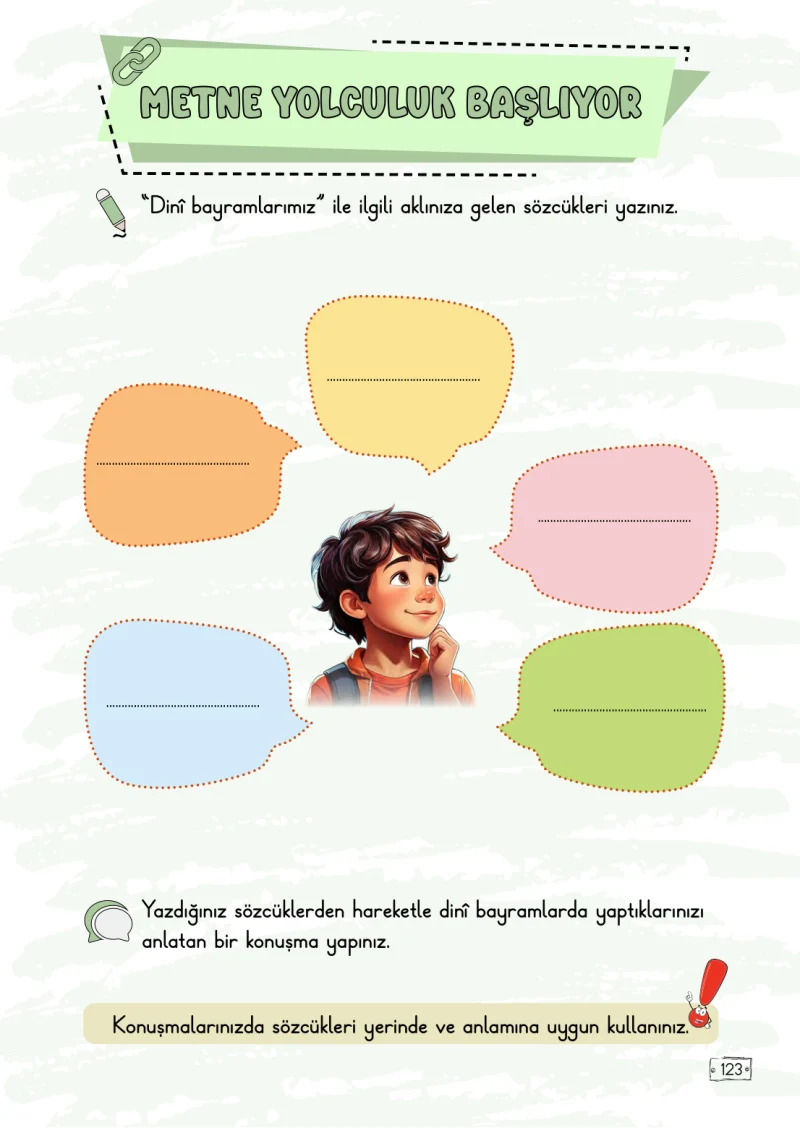 2. Sınıf Türkçe Ders Kitabı Cevapları Meb Yayınları 2. Kitap Sayfa 123