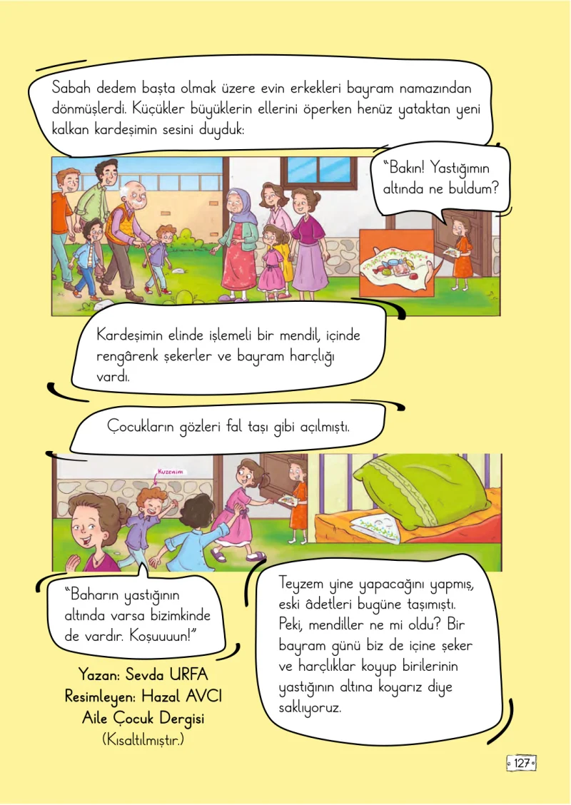 2. Sınıf Türkçe Ders Kitabı Cevapları Meb Yayınları 2. Kitap Sayfa 127