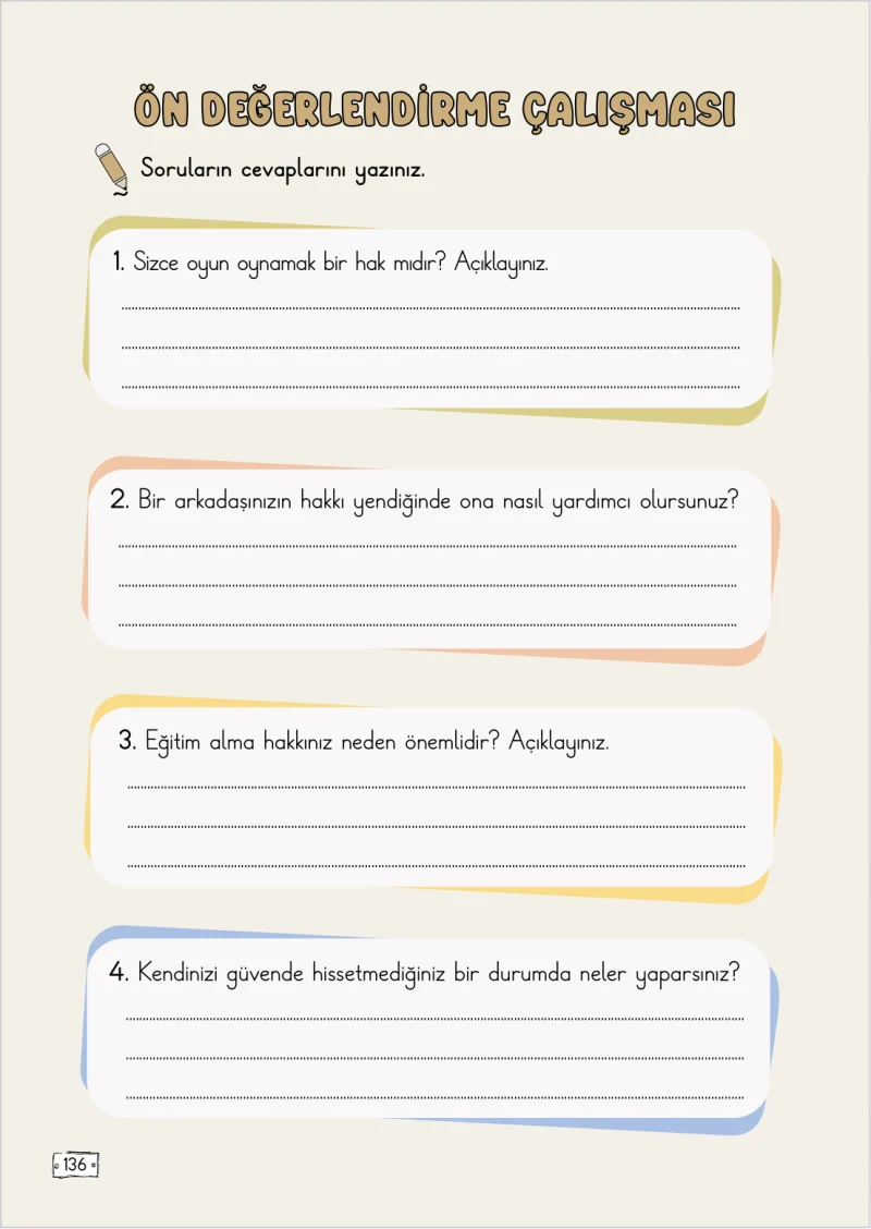 2. Sınıf Türkçe Ders Kitabı Cevapları Meb Yayınları 2. Kitap Sayfa 136