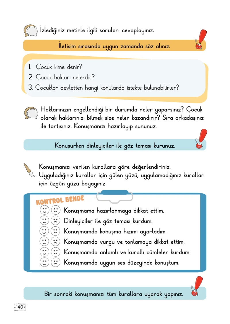 2. Sınıf Türkçe Ders Kitabı Cevapları Meb Yayınları 2. Kitap Sayfa 140