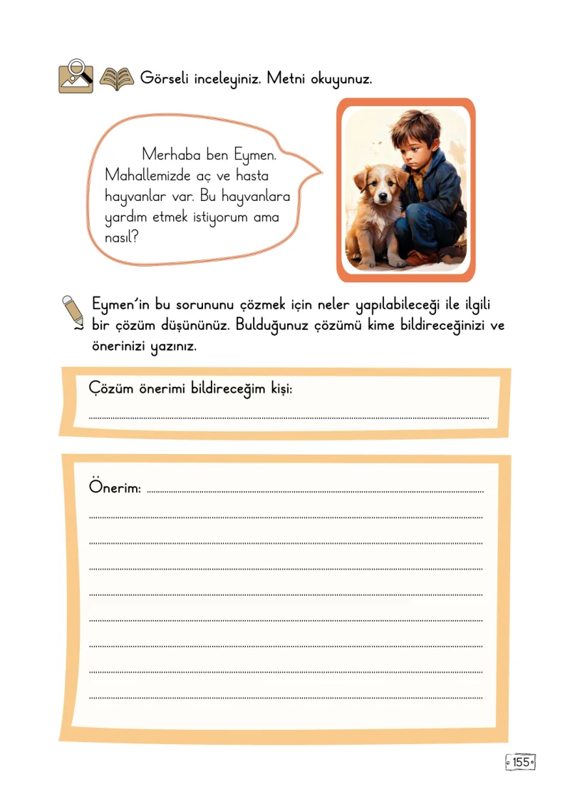 2. Sınıf Türkçe Ders Kitabı Cevapları Meb Yayınları 2. Kitap Sayfa 155