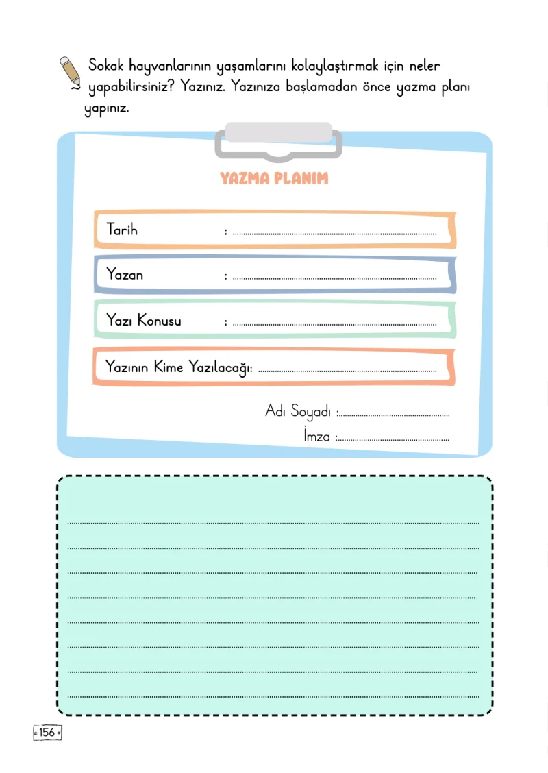 2. Sınıf Türkçe Ders Kitabı Cevapları Meb Yayınları 2. Kitap Sayfa 156