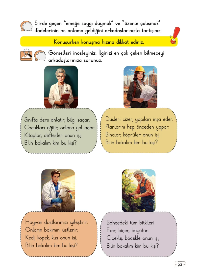 2. Sınıf Türkçe Ders Kitabı Cevapları Meb Yayınları 2. Kitap Sayfa 53