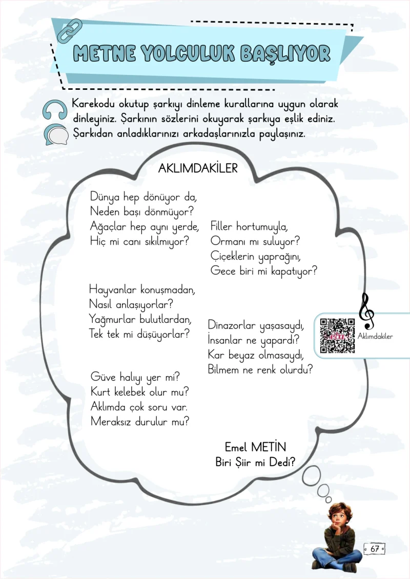 2. Sınıf Türkçe Ders Kitabı Cevapları Meb Yayınları 2. Kitap Sayfa 67