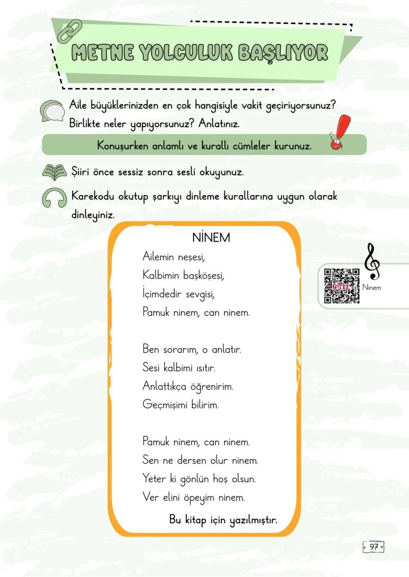 2. Sınıf Türkçe Ders Kitabı Cevapları Meb Yayınları 2. Kitap Sayfa 97