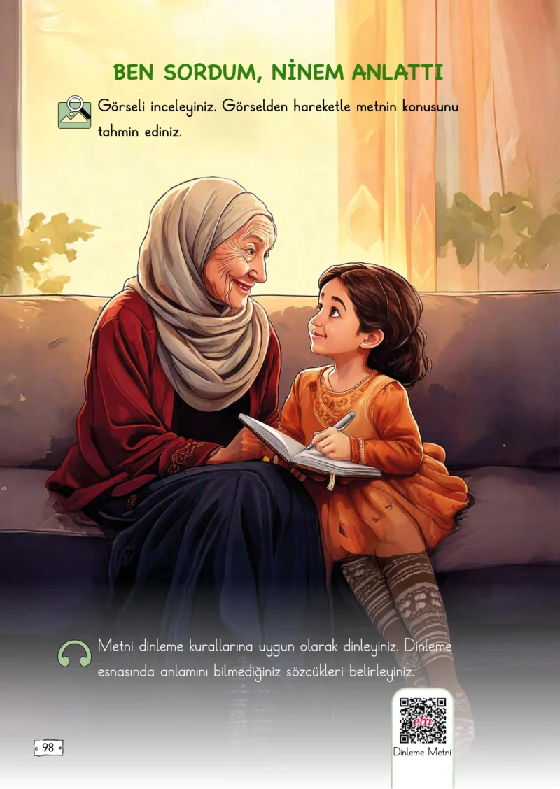 2. Sınıf Türkçe Ders Kitabı Cevapları Meb Yayınları 2. Kitap Sayfa 98