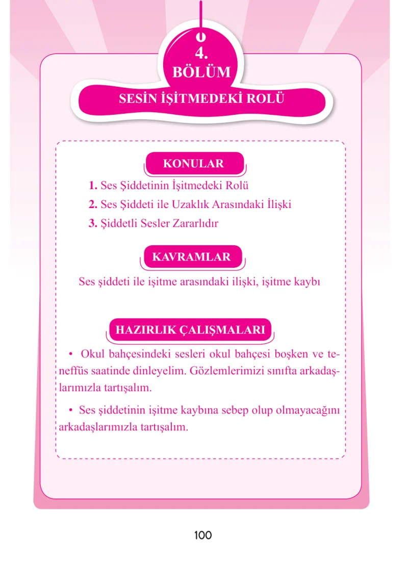 3. Sınıf Fen Bilimleri Ders Kitabı Cevapları Anka Yayınları Sayfa 100