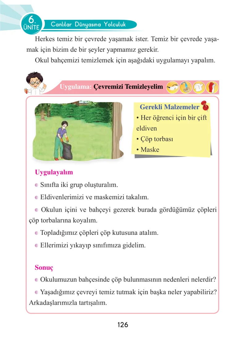 3. Sınıf Fen Bilimleri Ders Kitabı Cevapları Anka Yayınları Sayfa 126