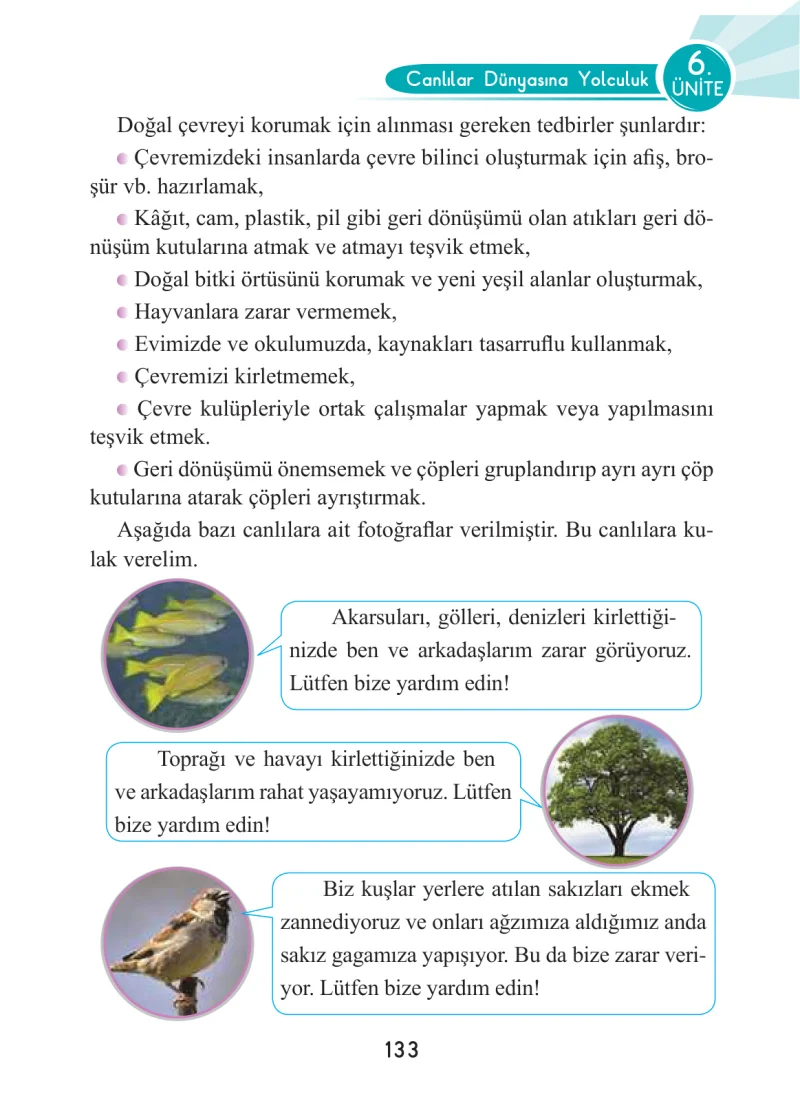 3. Sınıf Fen Bilimleri Ders Kitabı Cevapları Anka Yayınları Sayfa 133