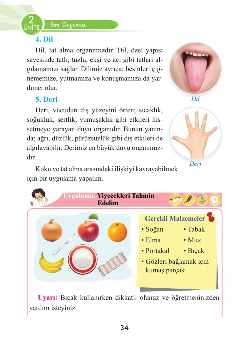 3. Sınıf Fen Bilimleri Ders Kitabı Cevapları Anka Yayınları Sayfa 34