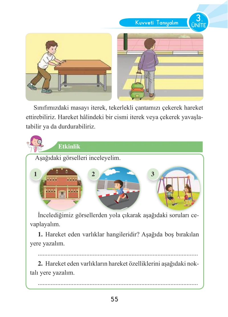 3. Sınıf Fen Bilimleri Ders Kitabı Cevapları Anka Yayınları Sayfa 55