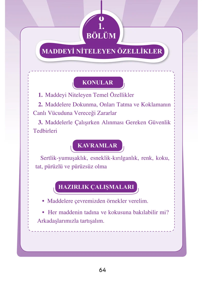 3. Sınıf Fen Bilimleri Ders Kitabı Cevapları Anka Yayınları Sayfa 64
