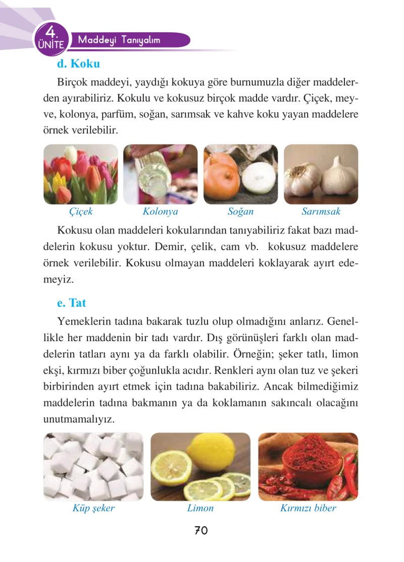 3. Sınıf Fen Bilimleri Ders Kitabı Cevapları Anka Yayınları Sayfa 70