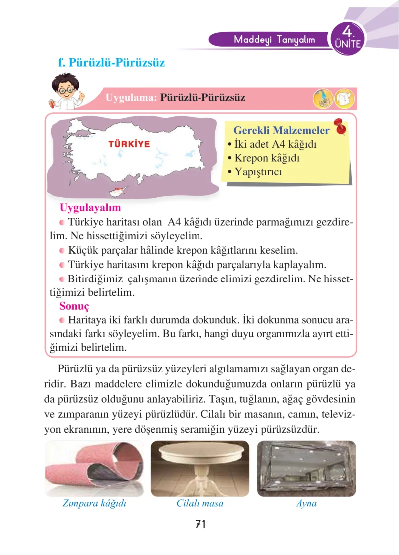 3. Sınıf Fen Bilimleri Ders Kitabı Cevapları Anka Yayınları Sayfa 71