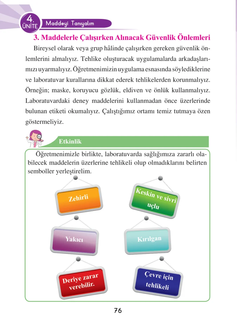 3. Sınıf Fen Bilimleri Ders Kitabı Cevapları Anka Yayınları Sayfa 76