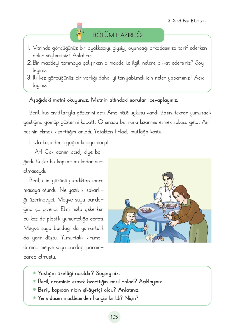 3. Sınıf Fen Bilimleri Ders Kitabı Cevapları Cem Yayınları Sayfa 105